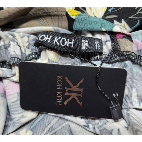 Floral Black V-Neck Maxi Dress Size 2X - Picture 6 of 7